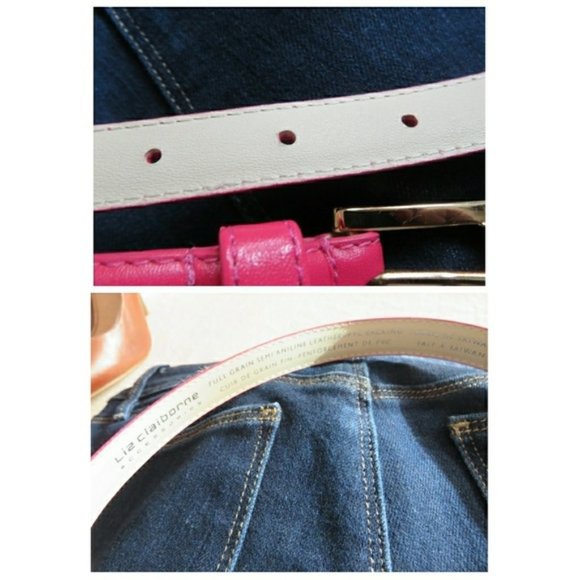 Vintage 90\'s Pink Leather Skinny Belt Trending Blogger Fave Festival Academia main image 6